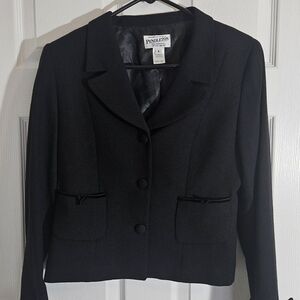 Pendleton Womens Size 8 Black Workplace Blazer,Skirt,Shell Combo.